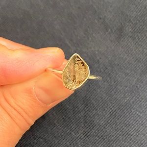 Herkimer diamond ring set in sterling silver, size 7.75